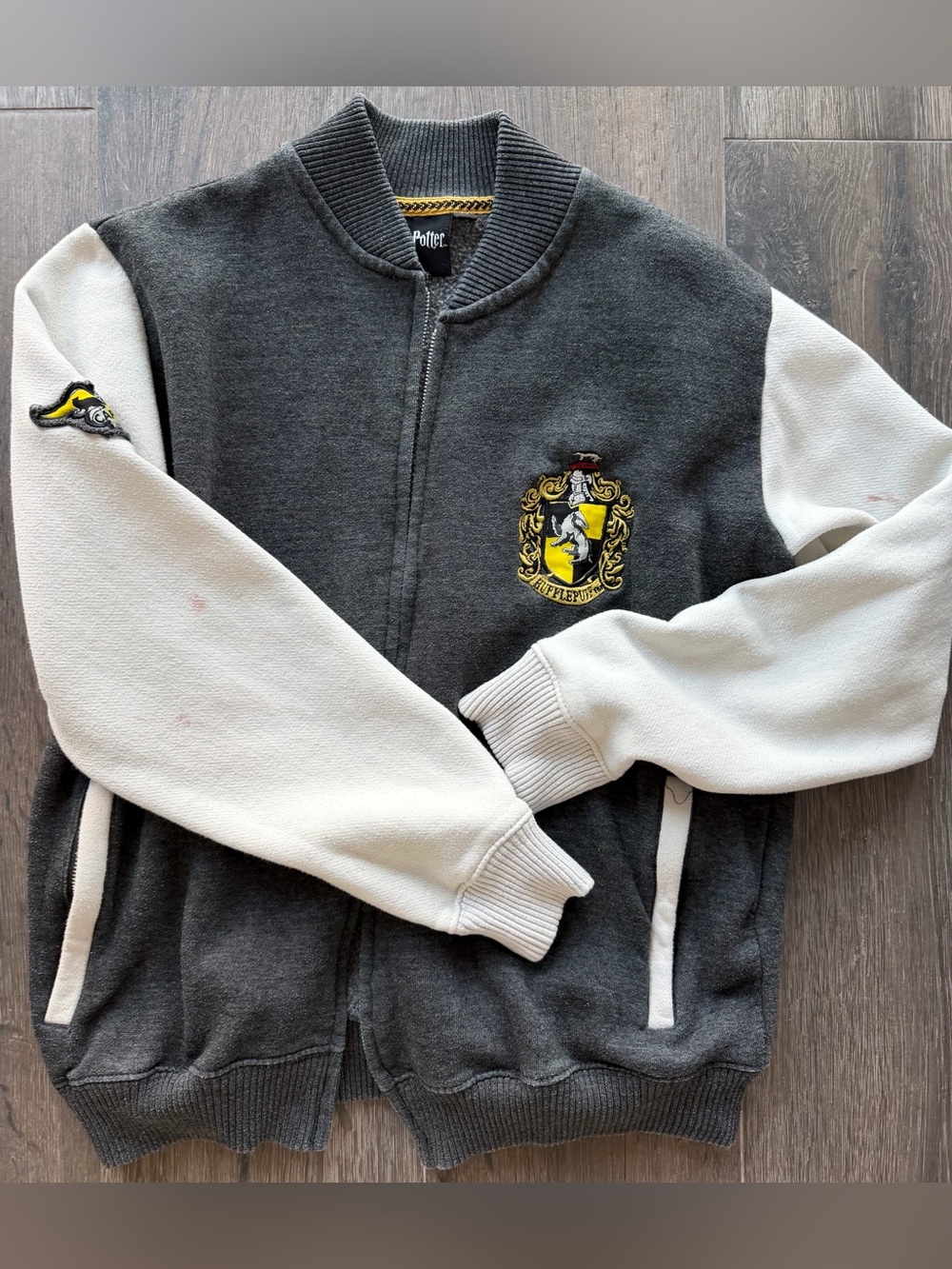 Wizarding World Of Harry Potter Hufflepuff Crest Bomber Jacket